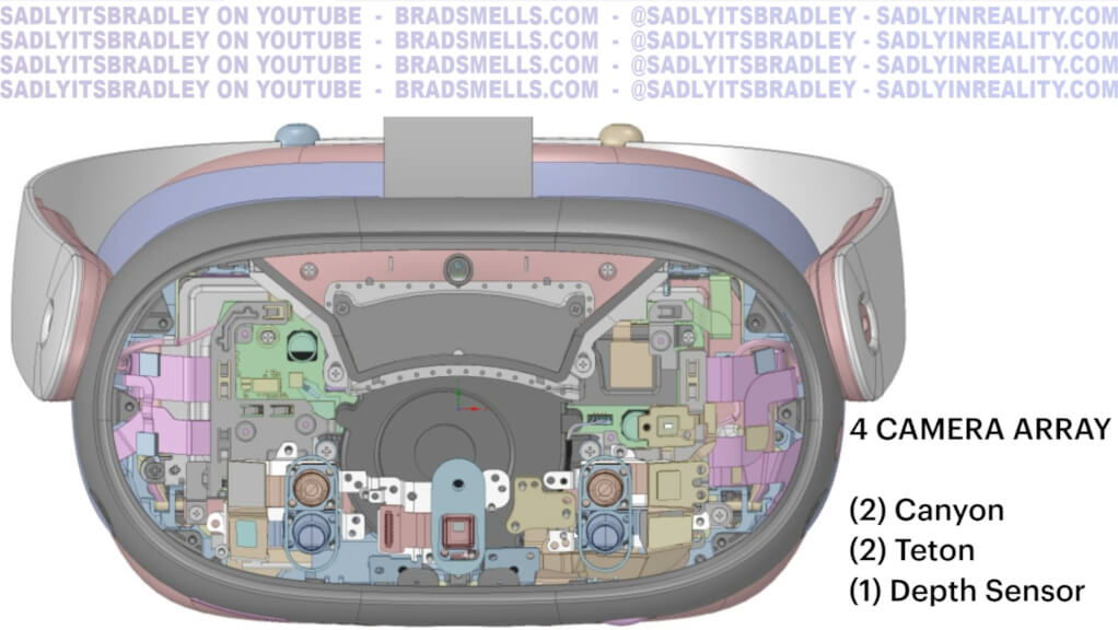 Meta Quest 3 front schematics