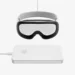 Apple Mixed Reality Headset with outbound battery and OLED display in the front