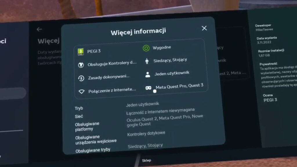 Meta Quest 3 w sklepie VR